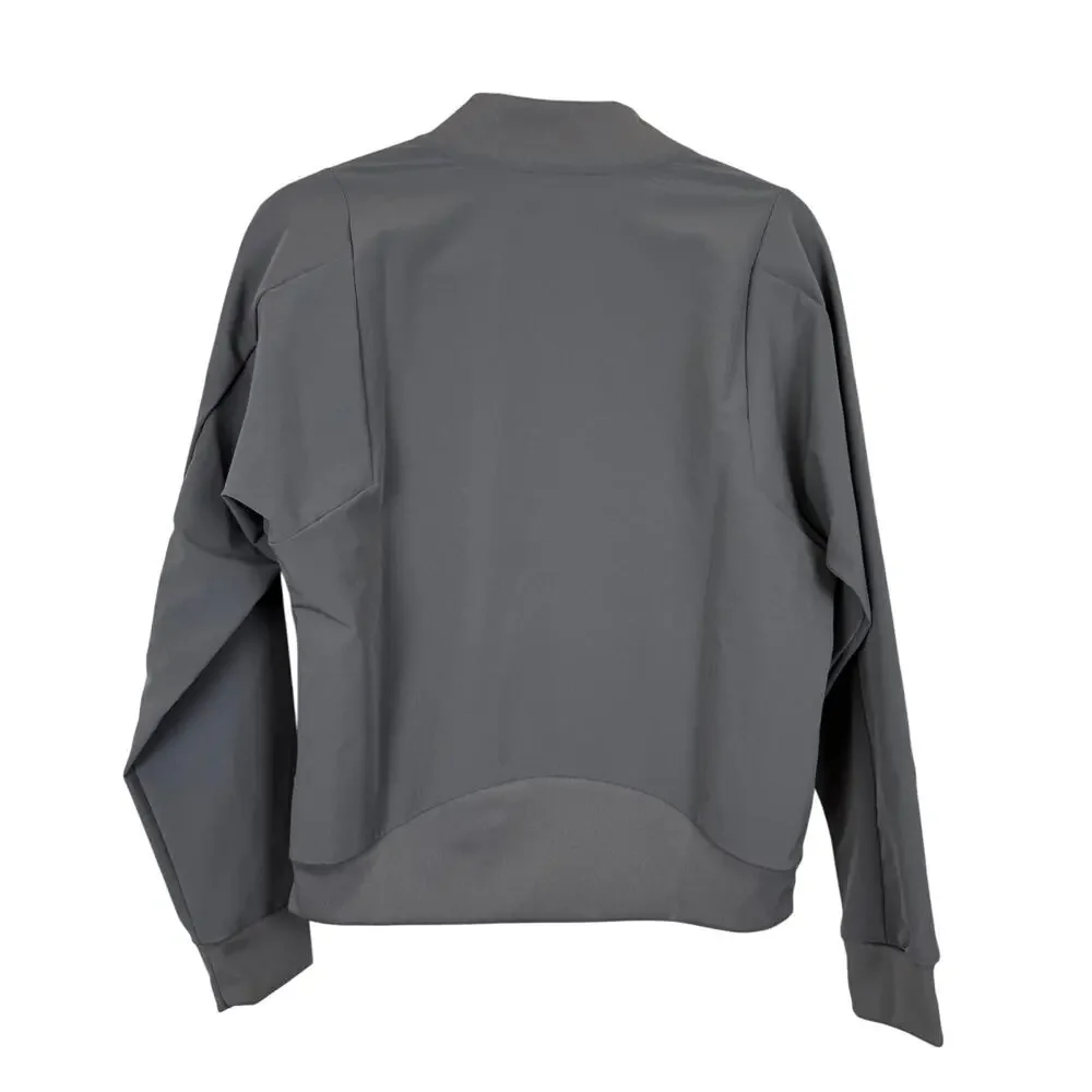 Adidas Gray Sideline 21 Woven Bomber Zip Jacket Small Athleisure Sportswear Gym